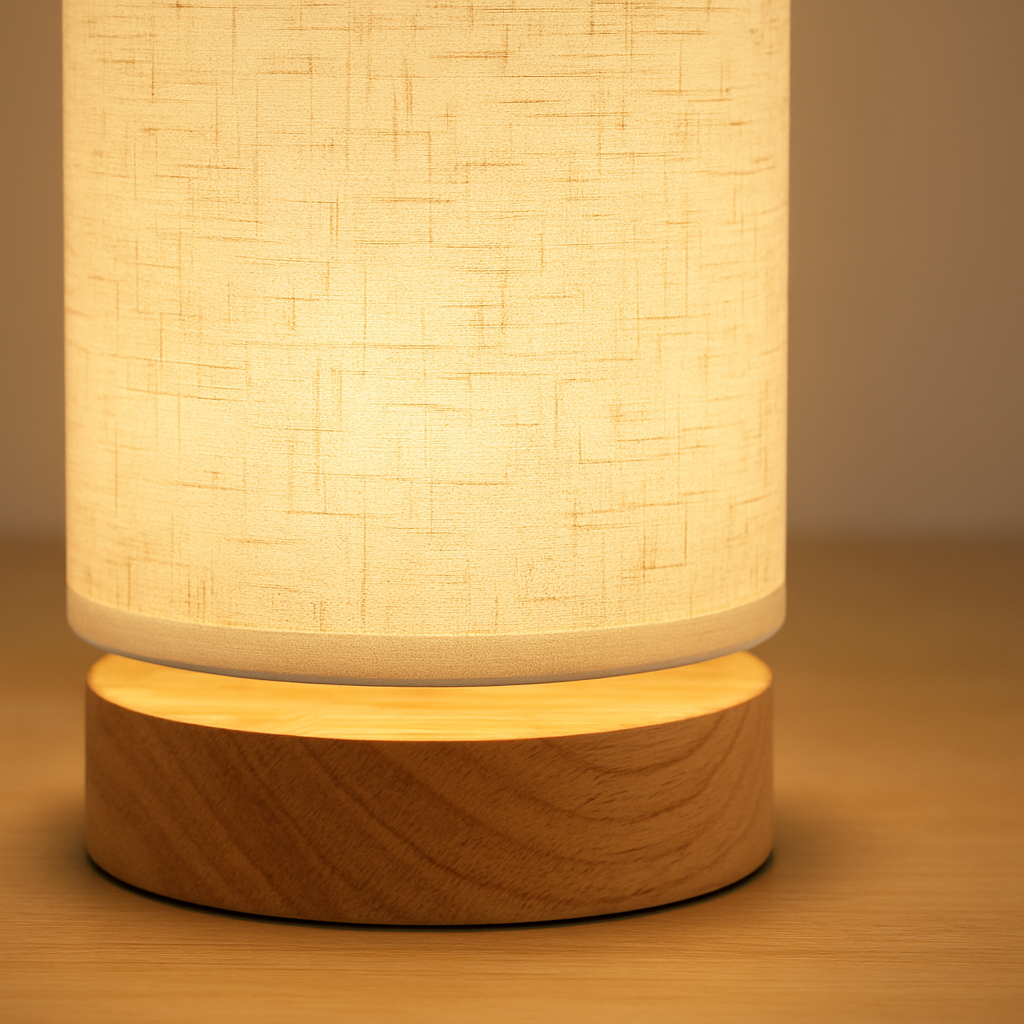 Minimalist Wooden Table Lamp – Soft, Warm Glow for Any Space