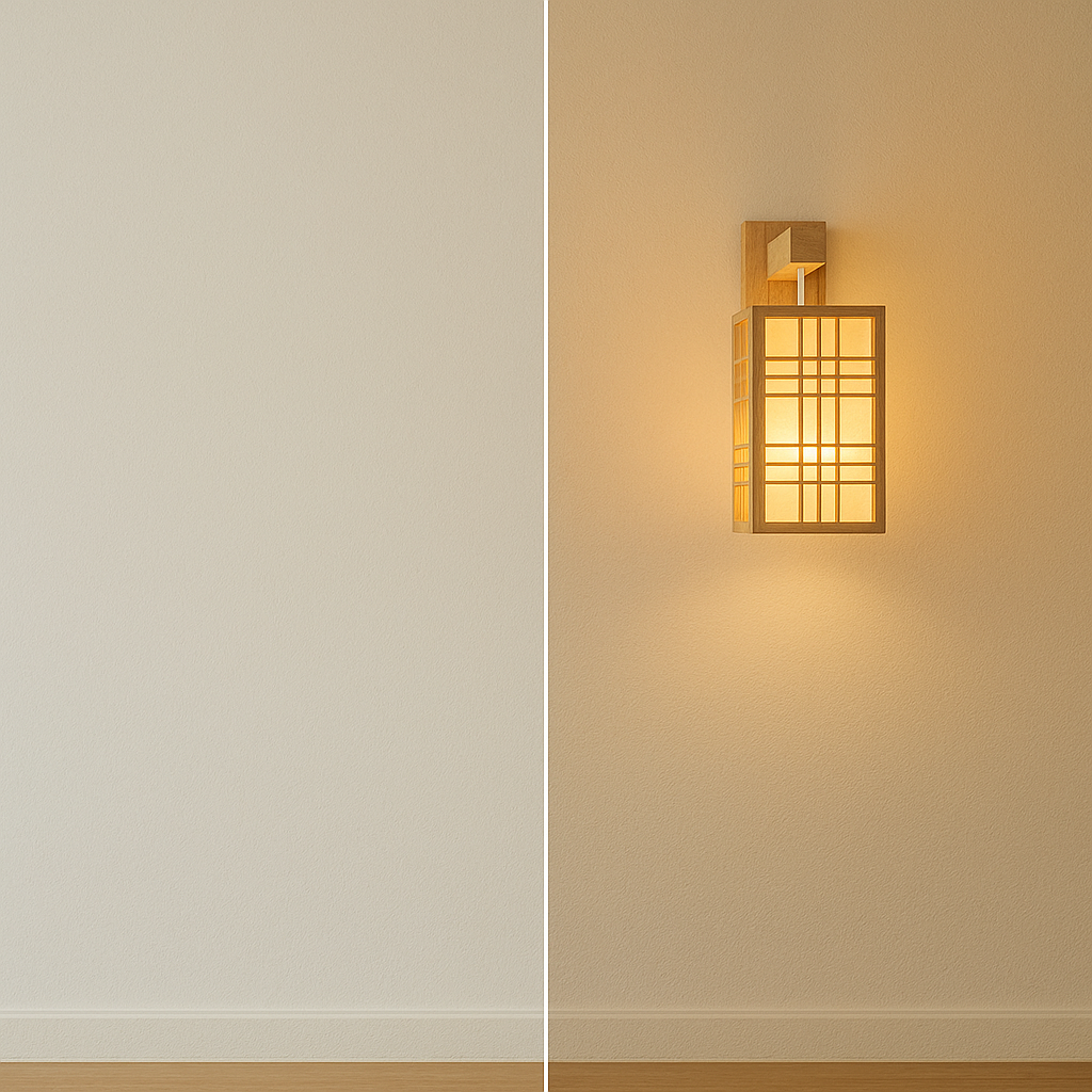 Shoji-Style Wall Lantern – Japandi Light, Natural Calm