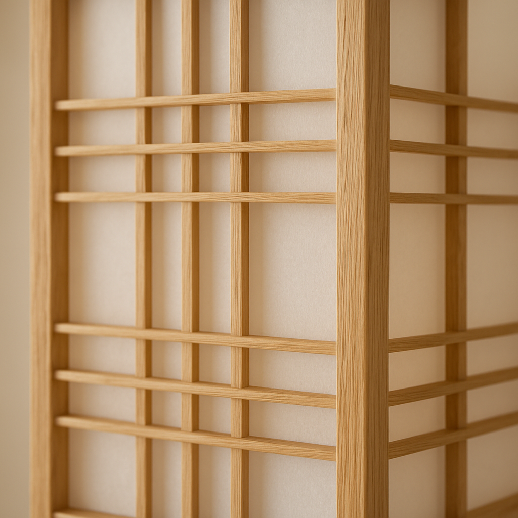 Shoji-Style Wall Lantern – Japandi Light, Natural Calm