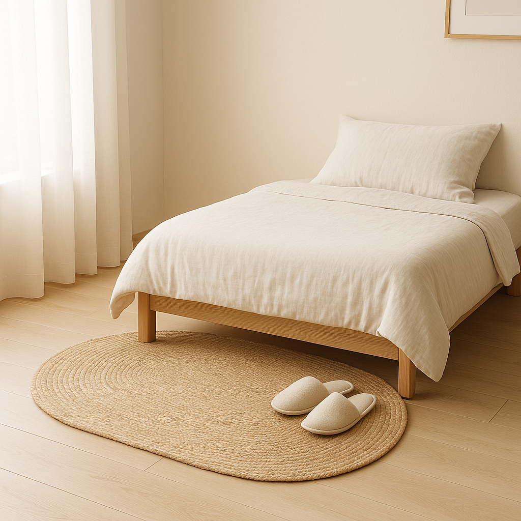 Oval Serenity Rug – Handwoven Natural Grace