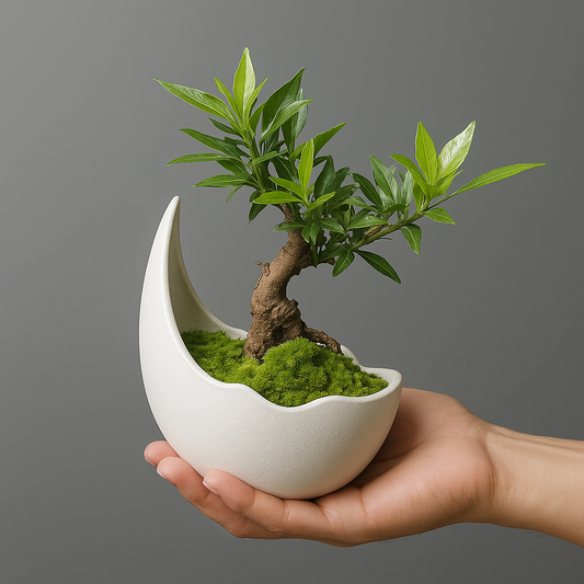 Rhino Horn Ceramic Planter – A Sculptural Touch of Nature