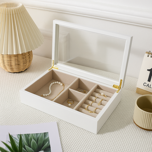 Timeless Wooden Jewelry Box – A Serene Home for Your Treasures