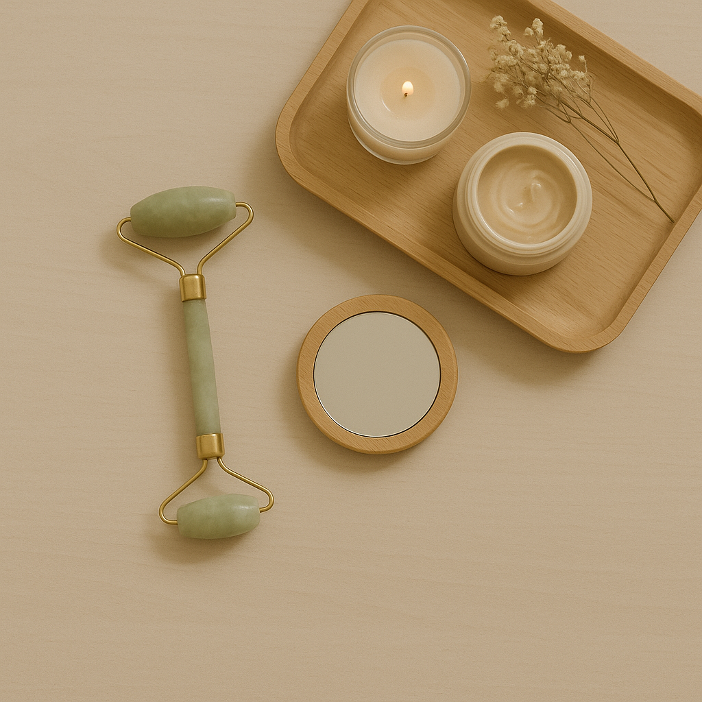 Minimalist Wooden Pocket Mirror – Japandi Style Beauty On-the-Go