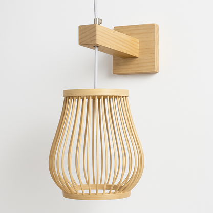 Wall-Mounted Bamboo Lantern – Soft Light, Japandi Look
