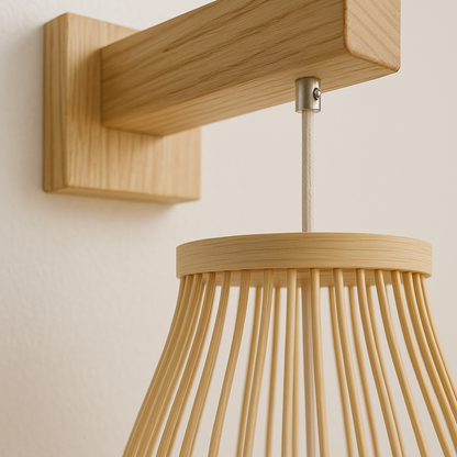 Wall-Mounted Bamboo Lantern – Soft Light, Japandi Look
