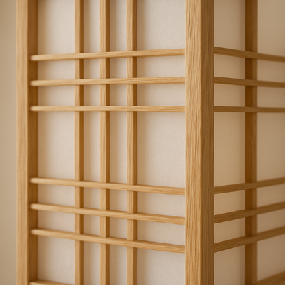 Shoji-Style Wall Lantern – Japandi Light, Natural Calm