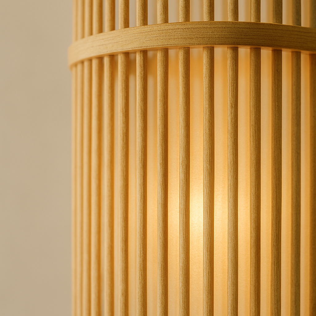 Tall Bamboo Pendant Light – Japandi Lantern Style