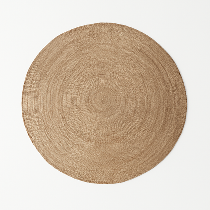 Serenity in Circles – Handwoven Japandi Grass Rug