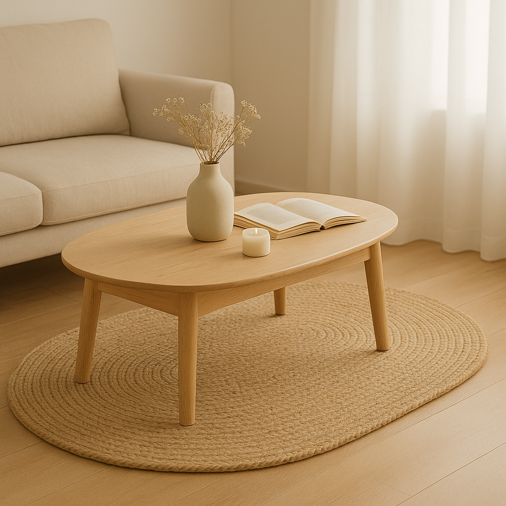 Oval Serenity Rug – Handwoven Natural Grace