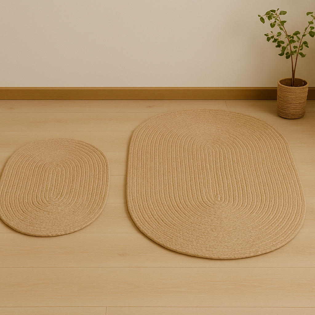 Oval Serenity Rug – Handwoven Natural Grace