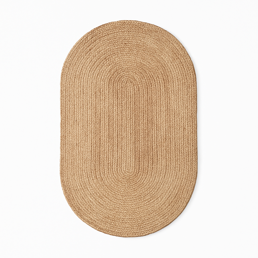 Oval Serenity Rug – Handwoven Natural Grace