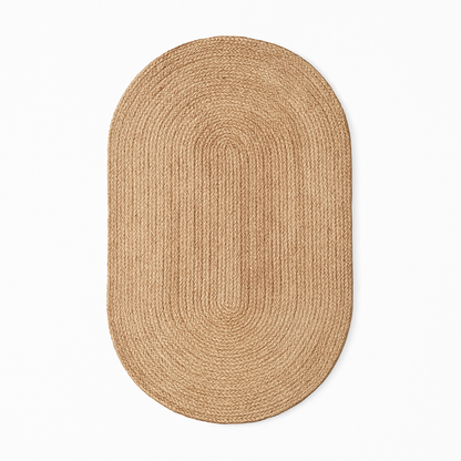 Oval Serenity Rug – Handwoven Natural Grace