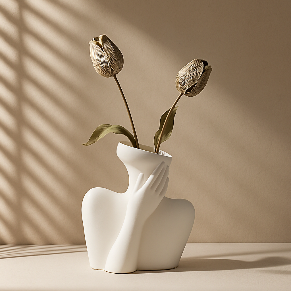 Sculptural Ceramic Vase – A Statement of Calm Elegance