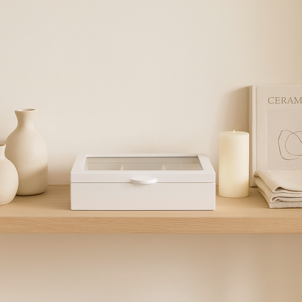 Timeless Wooden Jewelry Box – A Serene Home for Your Treasures