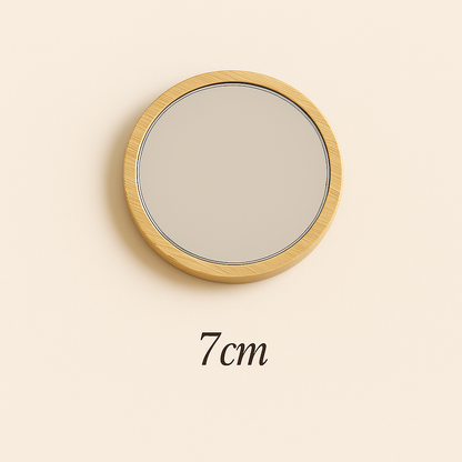 Handmade Bamboo Makeup Mirror – Minimalist & Natural Look