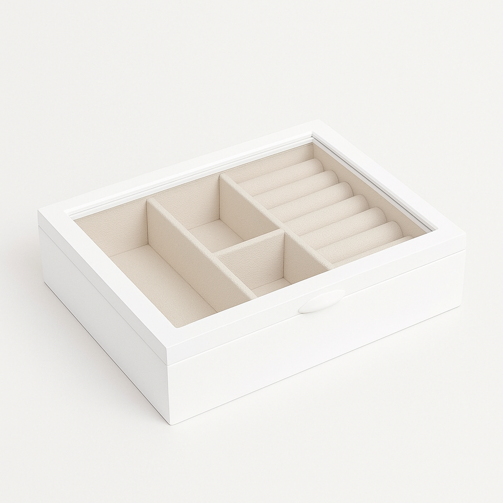 Timeless Wooden Jewelry Box – A Serene Home for Your Treasures