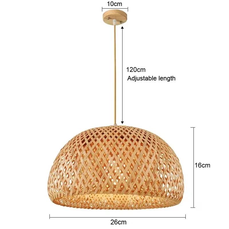 Japandi Bamboo Dome Pendant – Soft Light, Clean Finish